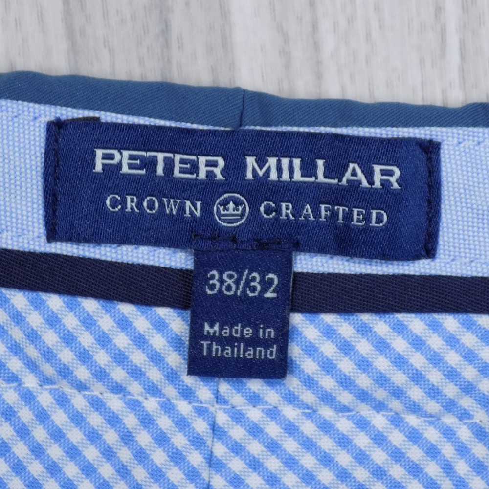 Peter Millar Crown Crafted Pants Mens 38x32 Blue Performance Stretch Luxury - Picture 7 of 9